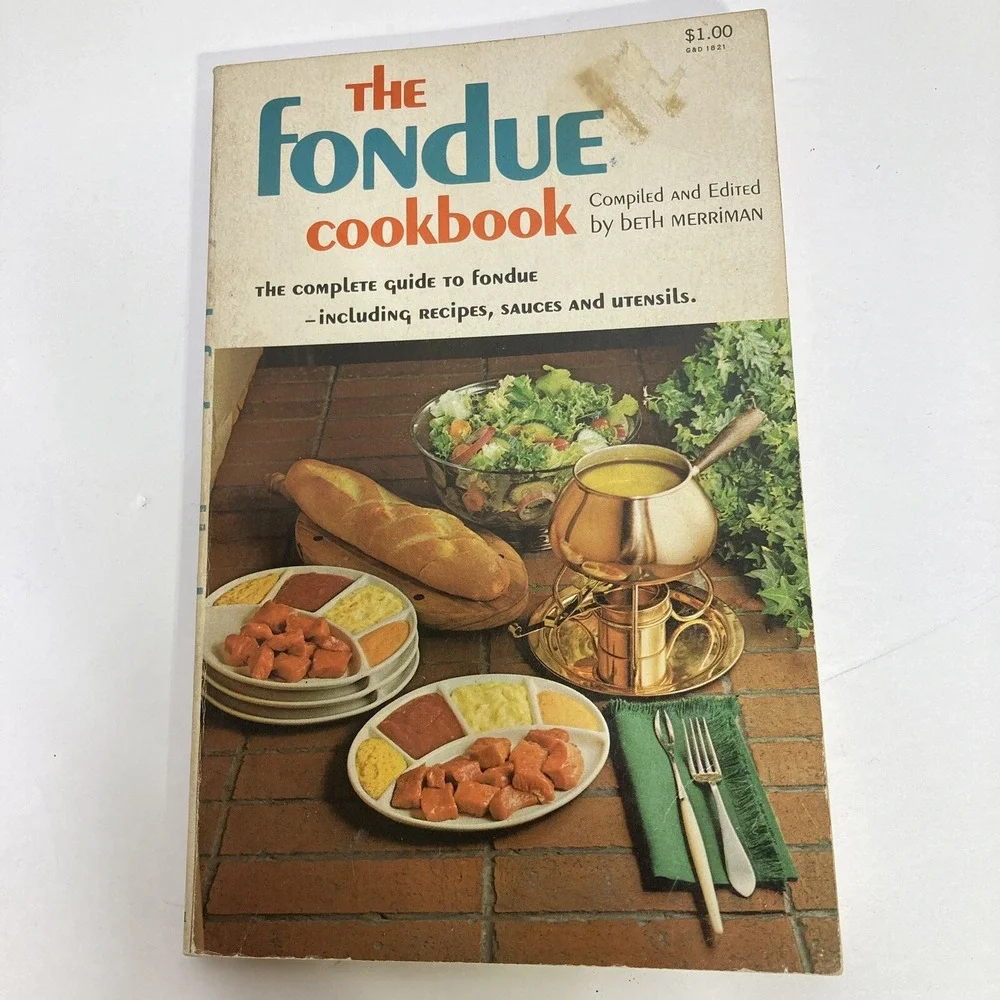 Lot‎ of 3 Vintage 70's FONDUE Books Cheese Beef Fish  Recipes Cookbooks Parties